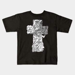 cool christian cross art. bible values, love, hope, faith, care. Kids T-Shirt